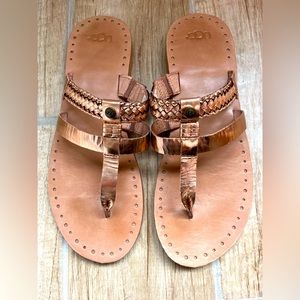 Ugg Women’s Gold Braided Sandal Size 10